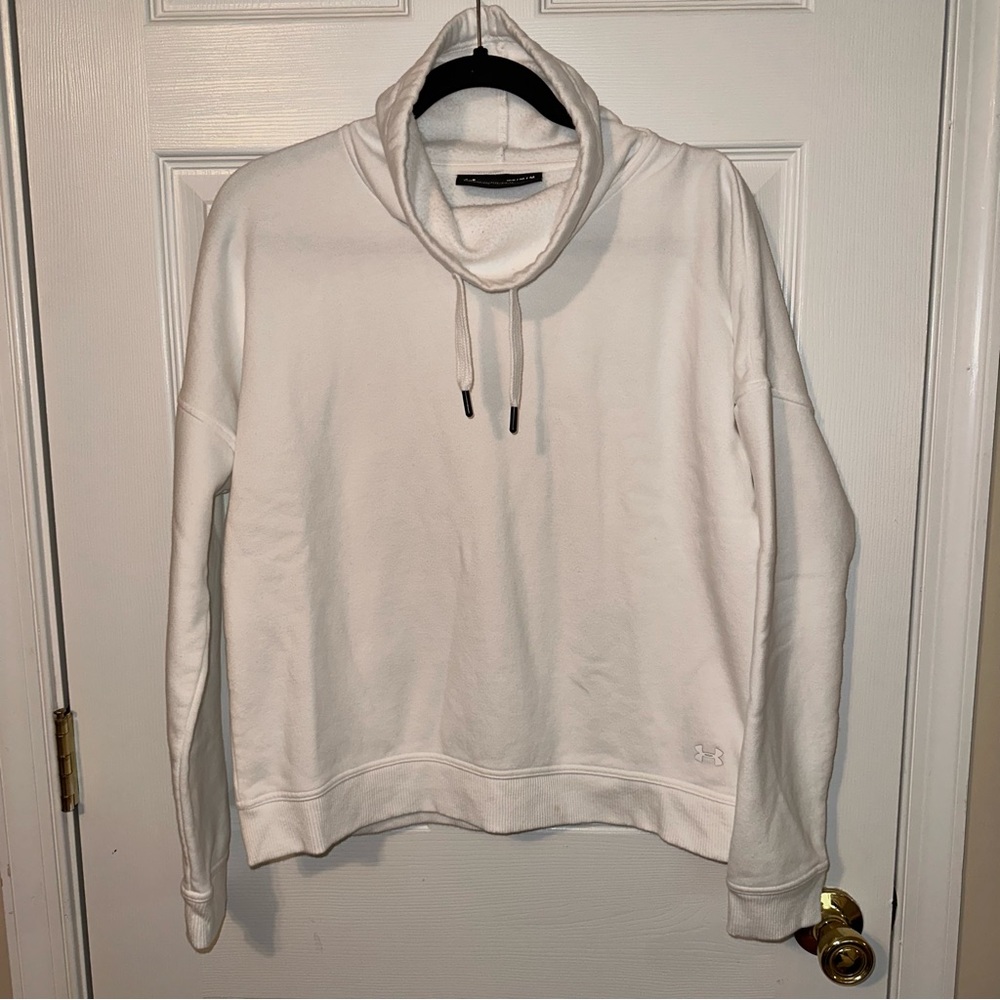 Under armour white cowl neck sweatshirt